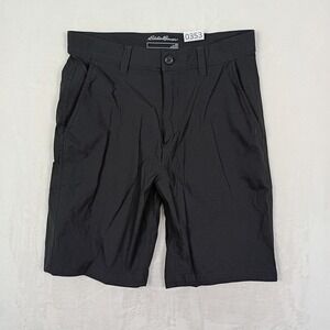 Eddie Bauer Shorts‎ Mens 30 Black Nylon Stretch Hiking Outdoors Gorpcore
